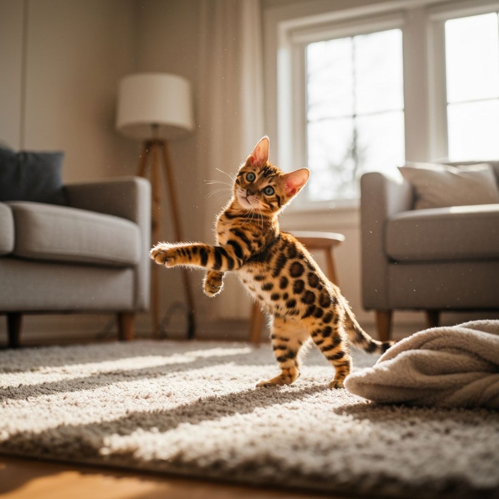 Bengal kitten in home